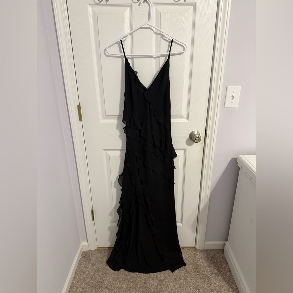 Abercrombie & Fitch Black Ruffled Maxi Dress - Picture 7 of 15